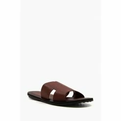 Alternative view of Dune London Brown Incense Saffiano Emboss Sandals