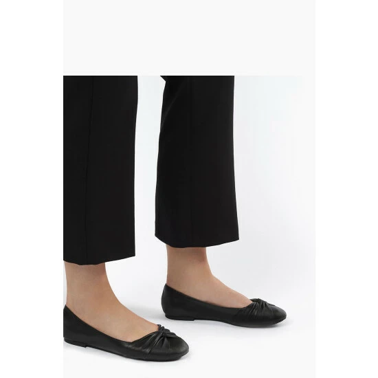 Dune London Black Hanson Twist Knot Ballerinas 7 Dune London Black Hanson Twist Knot Ballerinas - Image 5