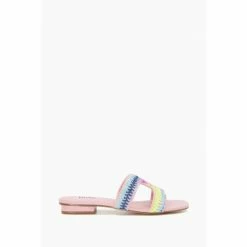 Dune London Pink Loupe Smart Slider Sandals