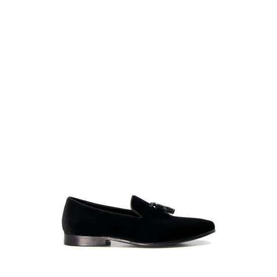 Dune London Salman Velvet With Tassel Black Shoes 3 Dune London Salman Velvet With Tassel Black Shoes