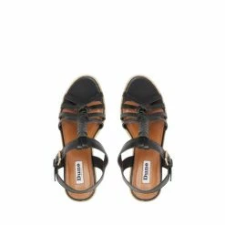 Dune London Black Kofu Espadrille Wedge Sandals -Dune London Sales unnamed file 3603