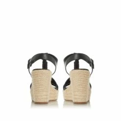 Dune London Black Kofu Espadrille Wedge Sandals -Dune London Sales unnamed file 3604