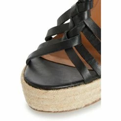 Dune London Black Kofu Espadrille Wedge Sandals -Dune London Sales unnamed file 3605