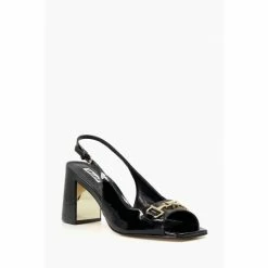 Alternative view of Dune London Michigan Black Snaffle Front Block Heels
