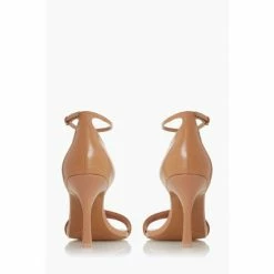 Dune London Meri T Brown Square Toe High Heel Sandals -Dune London Sales unnamed file 3625
