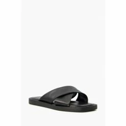Alternative view of Dune London Licorice Cross Strap Black Sandals