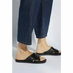 Dune London Licorice Cross Strap Black Sandals -Dune London Sales unnamed file 3633