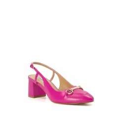 Alternative view of Dune London Pink Cassie Snaffle Trim Slingback Shoes