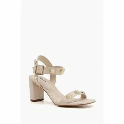 Alternative view of Dune London Natural Manning Giant Stud Block Sandals