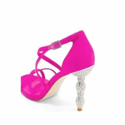 Dune London Pink Marvelled Crystal Heel Strappy Sandals -Dune London Sales unnamed file 3668