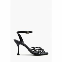 Dune London Black Manner High Lattice Sandals
