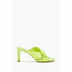Dune London Green Magnet Twist Knot Mules