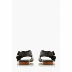 Dune London Leannia Leather Peep Toe Black Sandals -Dune London Sales unnamed file 3764