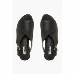 Dune London Leannia Leather Peep Toe Black Sandals -Dune London Sales unnamed file 3765