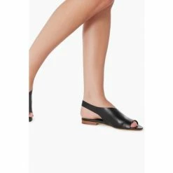 Dune London Leannia Leather Peep Toe Black Sandals -Dune London Sales unnamed file 3766