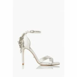 Dune London Natural Maridel Embellished Cross Strap Wedding Sandals