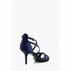Dune London Blue Maribel Satin Cross Strap Heels -Dune London Sales unnamed file 3782