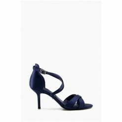 Dune London Blue Maribel Satin Cross Strap Heels -Dune London Sales unnamed file 3785