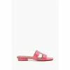 Dune London Pink Loupe Smart Slider Sandals