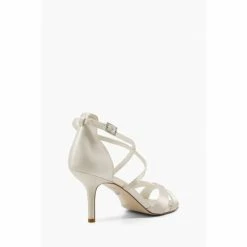 Dune London White Maribel Satin Cross Strap Heels -Dune London Sales unnamed file 3800