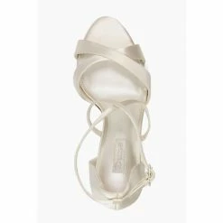 Dune London White Maribel Satin Cross Strap Heels -Dune London Sales unnamed file 3801
