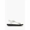 Dune London Langlie T Chunky Buckle Flat White Sandals -Dune London Sales unnamed file 3803