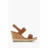 Dune London Kendyl Leather Brown Wedge Sandals -Dune London Sales unnamed file 3809