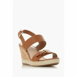 Dune London Kendyl Leather Brown Wedge Sandals -Dune London Sales unnamed file 3812