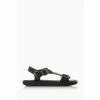Dune London Langlie T Chunky Buckle Flat Black Sandals -Dune London Sales unnamed file 3815