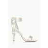Dune London White Mirelle Satin Ribbon Tie Sandals -Dune London Sales unnamed file 3827