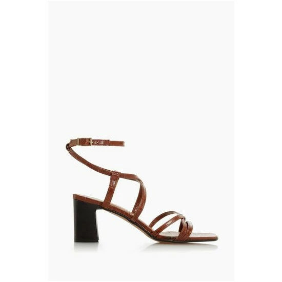 Dune London Brown Inspire Strappy Block Heel Sandals 8 Dune London Brown Inspire Strappy Block Heel Sandals - Image 6