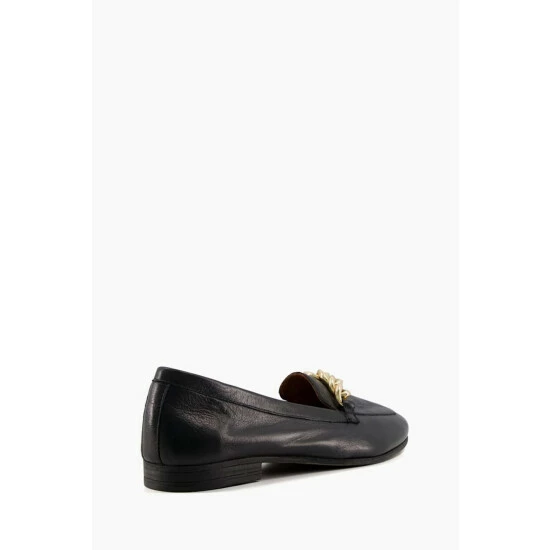 Dune London Black Goldsmith Chain Trim Loafers 5 Dune London Black Goldsmith Chain Trim Loafers - Image 3