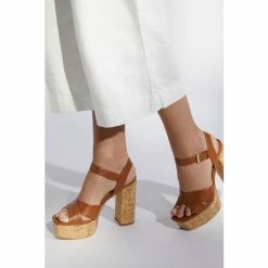 Dune London Jealous T Platform Brown Sandals -Dune London Sales unnamed file 3854