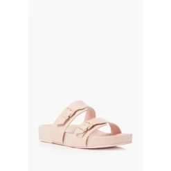 Alternative view of Dune London Pink Loren T Buckle Slider Sandals