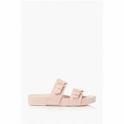 Dune London Pink Loren T Buckle Slider Sandals -Dune London Sales unnamed file 3860