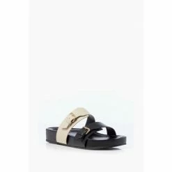 Alternative view of Dune London Loren T Black Buckle Slider Sandals