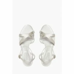Dune London Natural Mirra Cross Strap Mid Heel Sandals -Dune London Sales unnamed file 3869
