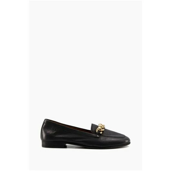 Dune London Black Goldsmith Chain Trim Loafers 7 Dune London Black Goldsmith Chain Trim Loafers - Image 5
