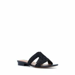 Dune London Black Loupe Smart Slider Sandals