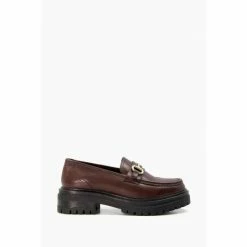 Dune London Gallagher Brown Chunky Snaffle Trim Shoes