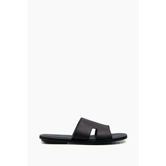 Dune London Black Incense Saffiano Emboss Sandals 3 Dune London Black Incense Saffiano Emboss Sandals