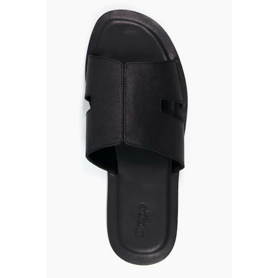 Dune London Black Incense Saffiano Emboss Sandals 6 Dune London Black Incense Saffiano Emboss Sandals - Image 4