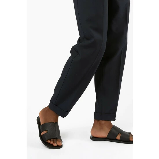 Dune London Black Incense Saffiano Emboss Sandals 7 Dune London Black Incense Saffiano Emboss Sandals - Image 5