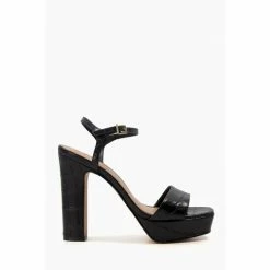 Dune London Black Matche High Platform Sandal