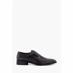 Dune London Black Score Saffiano Emboss Double Shoes
