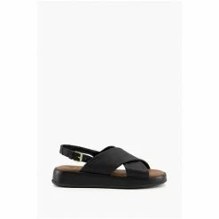 Dune London Black Latest Cross Strap Soft Volume Sandals -Dune London Sales unnamed file 3918