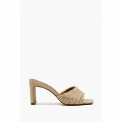 Dune London Natural March Set Back Heel Mules