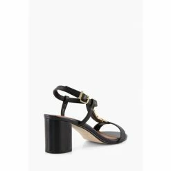 Alternative view of Dune London Black Just Hardware Detail Block Sandals