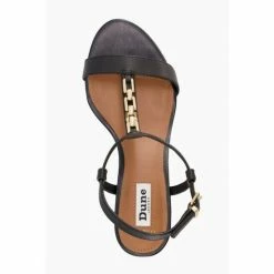 Dune London Black Just Hardware Detail Block Sandals -Dune London Sales unnamed file 3928