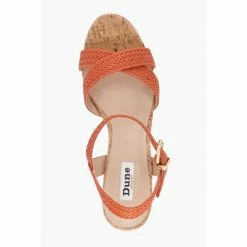 Dune London Kelisa Orange Braided Upper High Wedge Heel Sandals -Dune London Sales unnamed file 3940